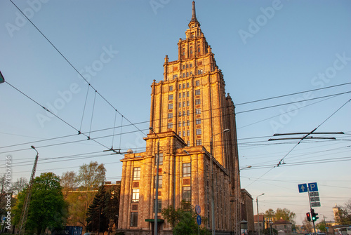 Hochhaus der Akademie der Wissenschaften in Riga, Lettland © Alexander Reitter
