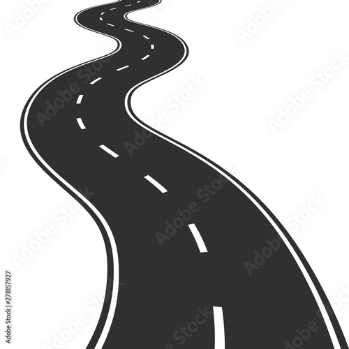 Vector Illustration of winding road