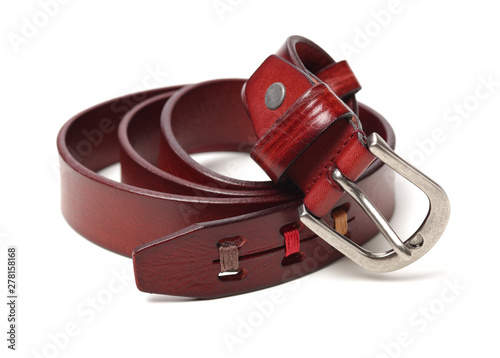 Leather Belt on white background