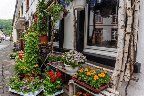 Fototapeta Naklejka Na Ścianę i Meble -  Blumen in der Altstadt von Blankenheim