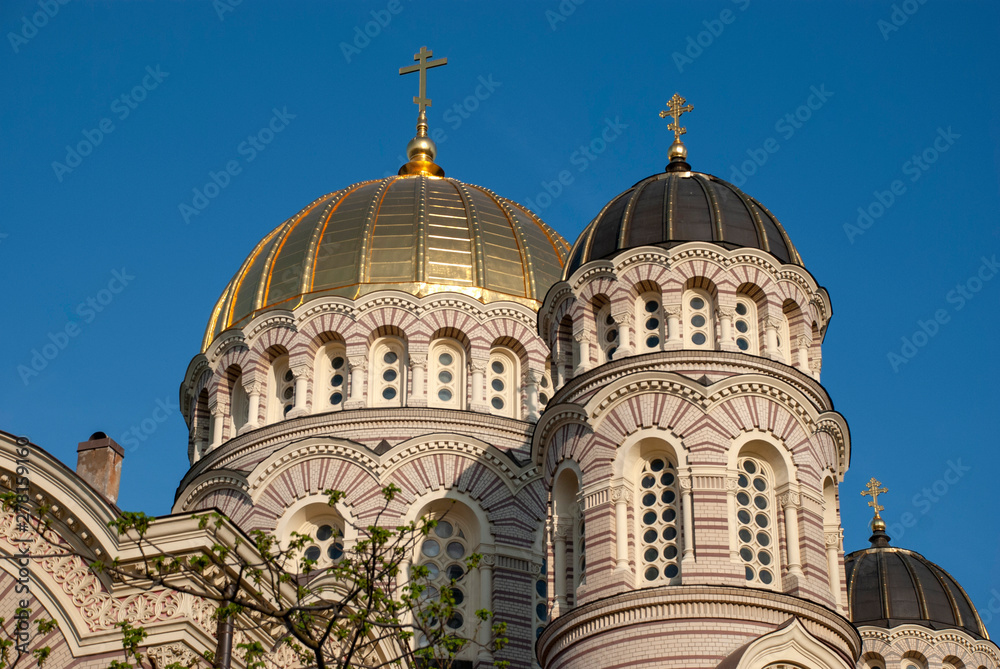 Russisch orthodoxe Geburtskathedrale in Riga, Lettland