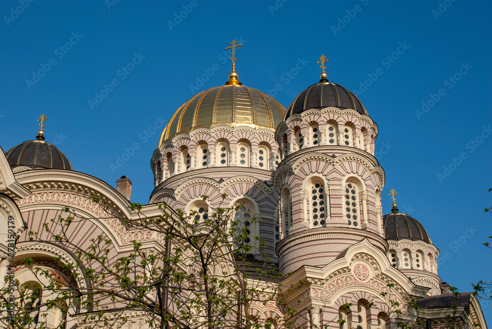 Russisch orthodoxe Geburtskathedrale in Riga, Lettland