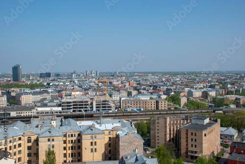 Blick über die Altstadt von Riga in Lettland am Fluß Düna