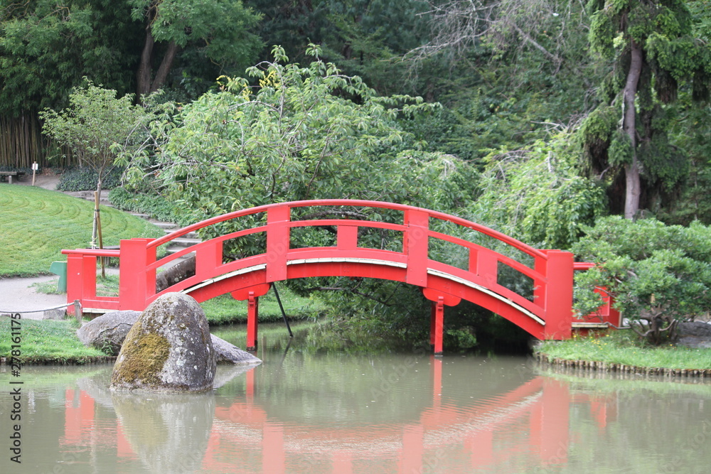 Photography of a japanese garden in a public park of Toulouse, France Photography of a japanese garden in a public park of Toulouse, France