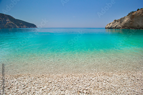 Porto Katsiki beach on Lefkada island in Greece 