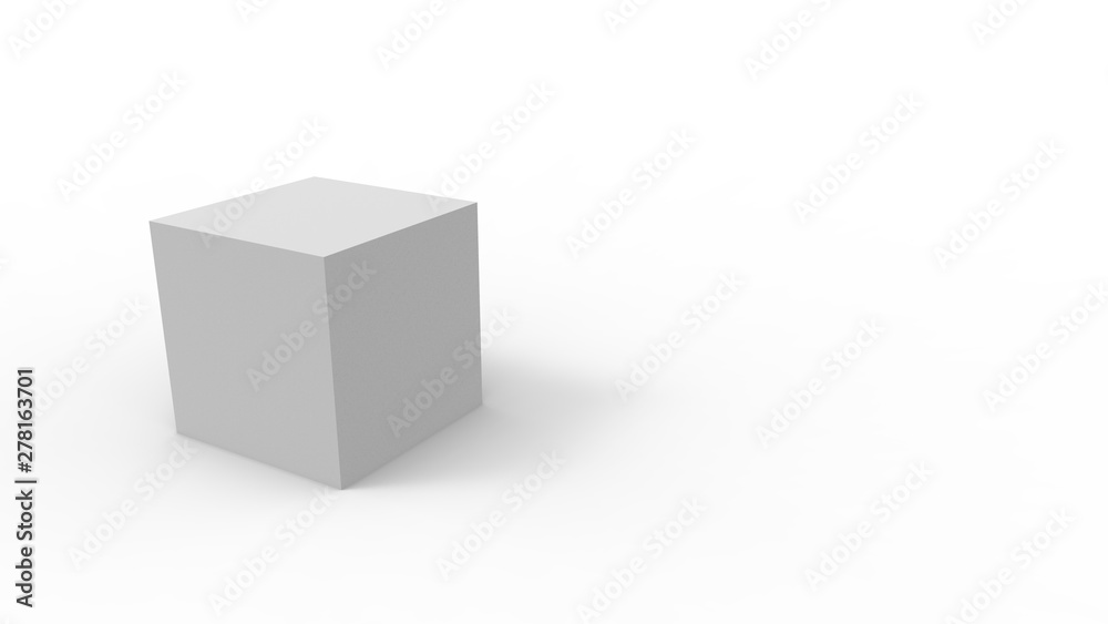 3d rendering of a cube isolated in white studio background 3d rendering of a cube isolated in white studio background
