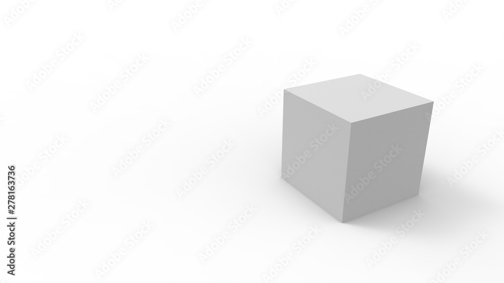 3d rendering of a cube isolated in white studio background 3d rendering of a cube isolated in white studio background