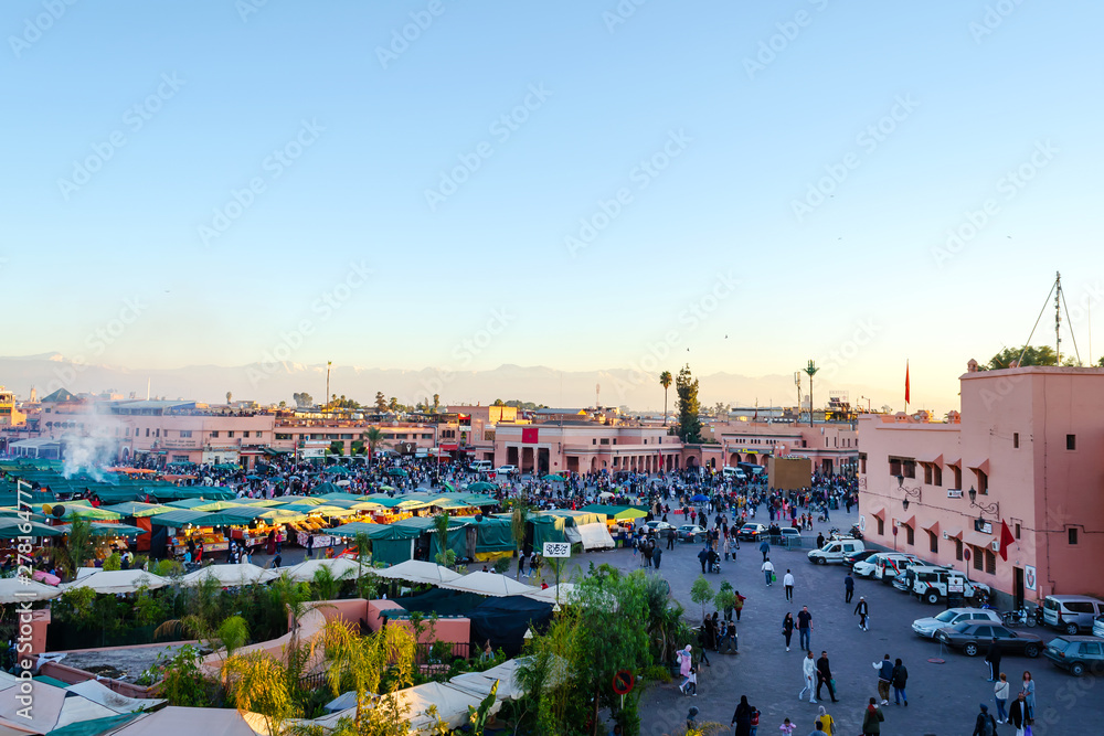 Square Bazaar in Marrakesh. Morocco. Travels. Culture.