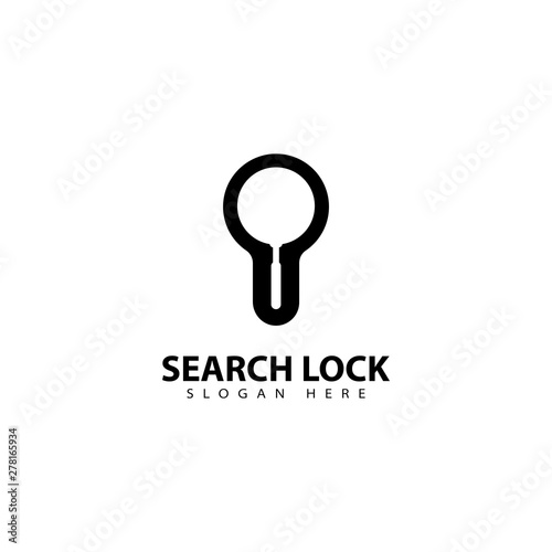 Search Lock logo Design Icon