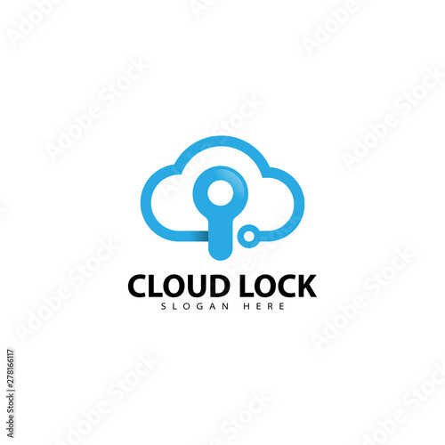 Cloud Secure Logo with Lock Icon