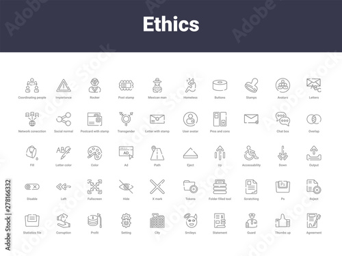 ethics outline icons