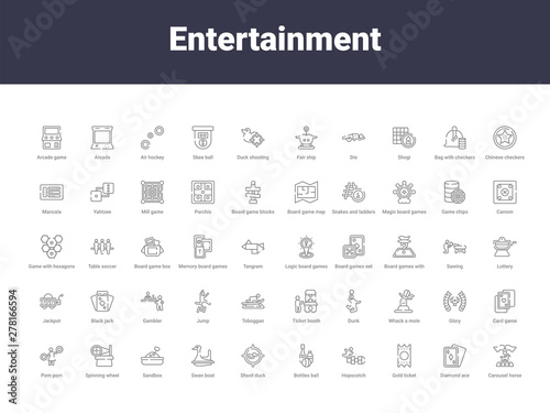 entertainment outline icons