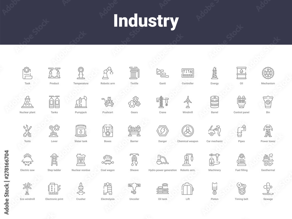 industry outline icons