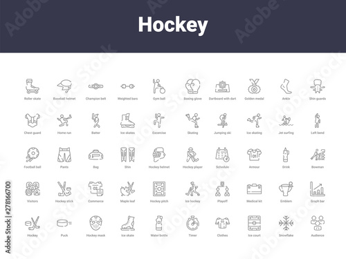 hockey outline icons