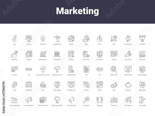 marketing outline icons