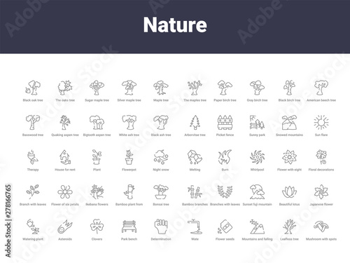 nature outline icons