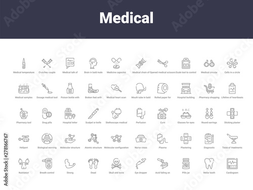 medical outline icons