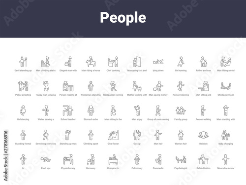 people outline icons