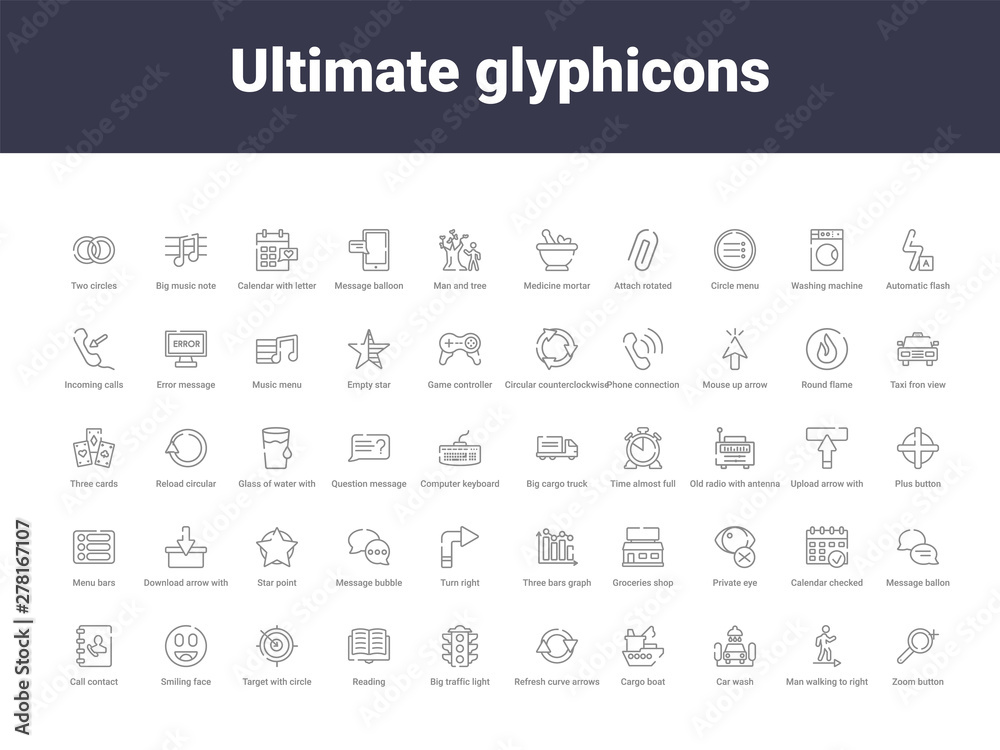 ultimate glyphicons outline icons