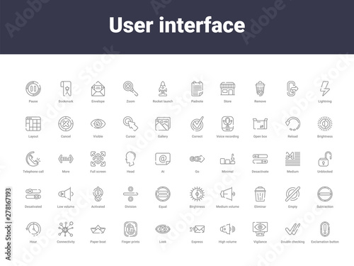 user interface outline icons