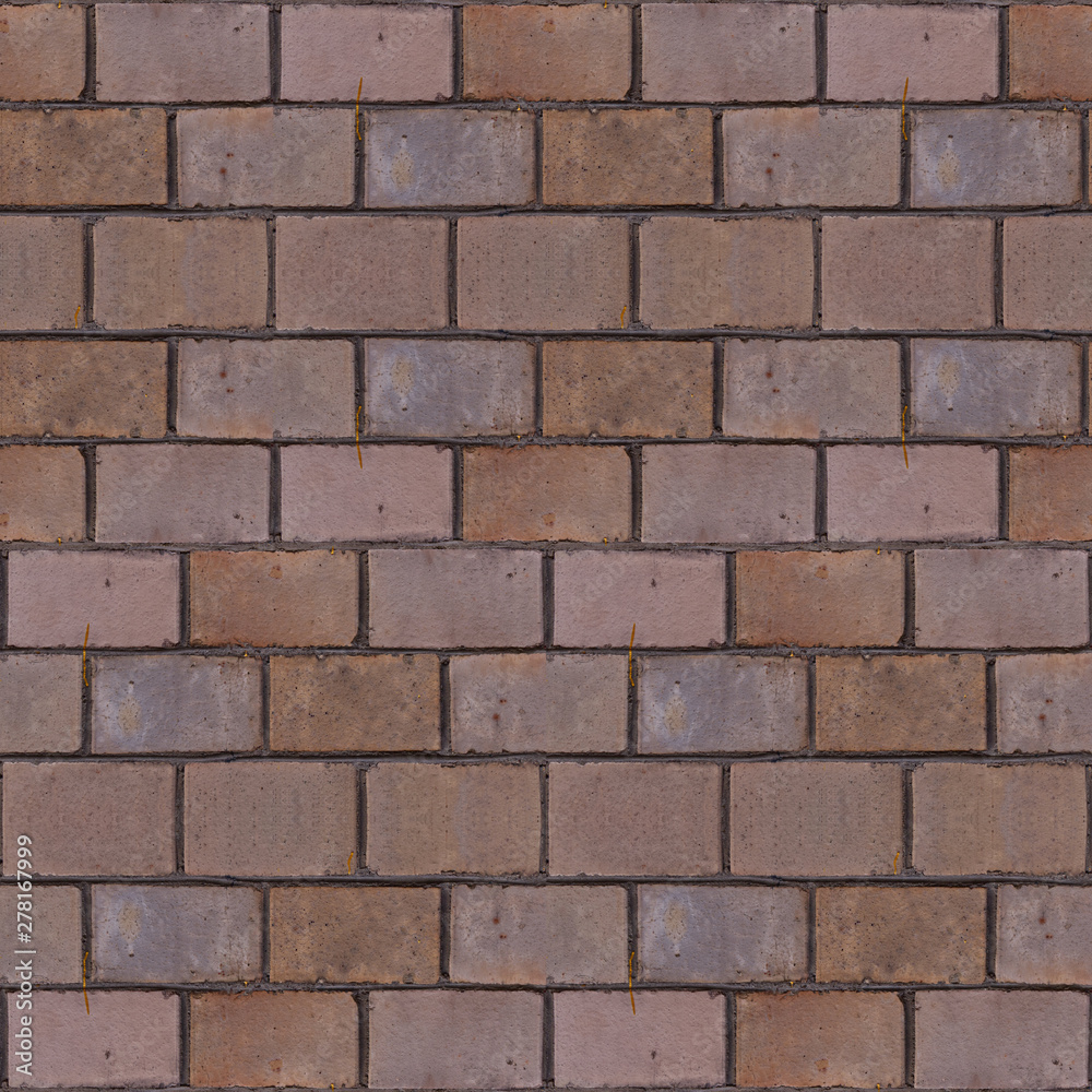 Seamless photo pattern of flat pink brick wall. Suitable for town design or game development. Seamless photo pattern of flat pink brick wall. Suitable for town design or game development.