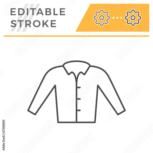 Shirt editable stroke line icon