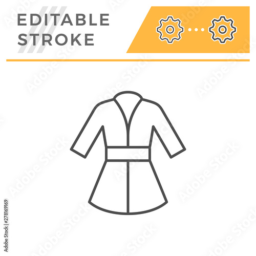 Bathrobe editable stroke line icon