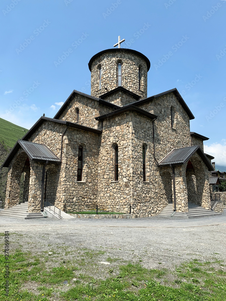 Fiagdon, Russia, North Ossetia,  Ossetian Christian orthodox temple in Fiagdon monastery, Cathedral of the Iberian (Mozdok) icon of the mother of God