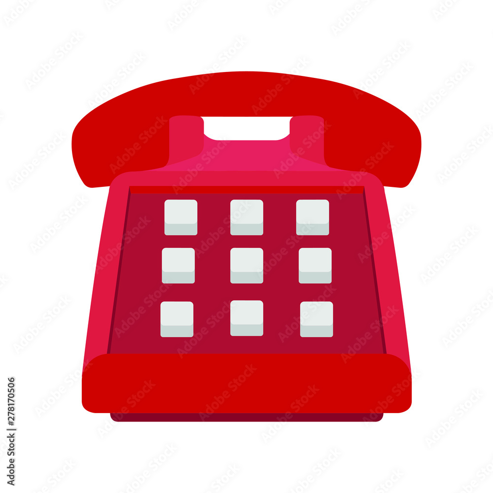 Red phone emoji vector retro Stock Vector Adobe Stock