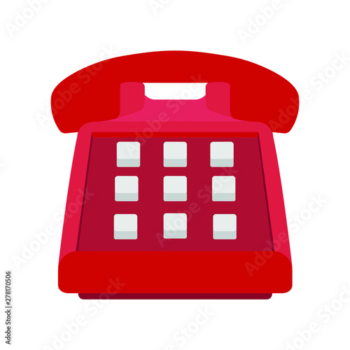 Red phone emoji vector retro