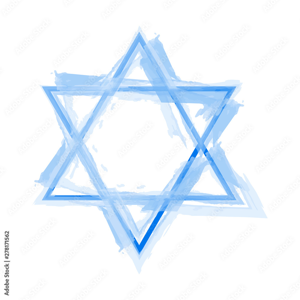 Vector illustration of star of david