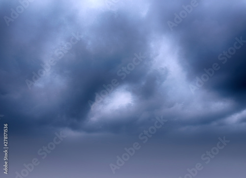 Sky-overlays. Dramatic sky and bad weather with dark clouds