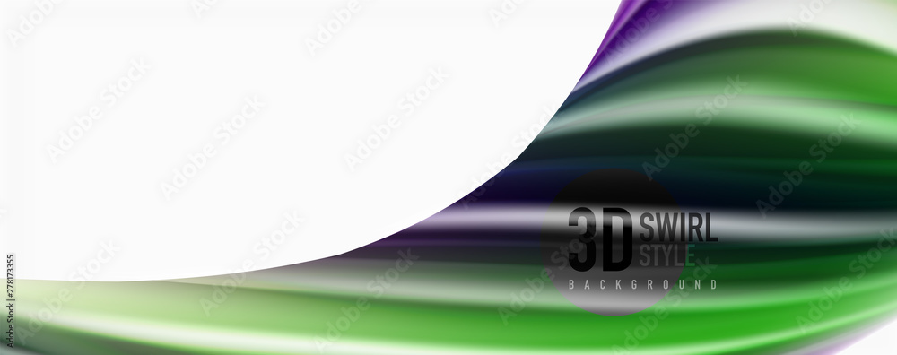 Color flowing waves, liquid conceptual abstract background