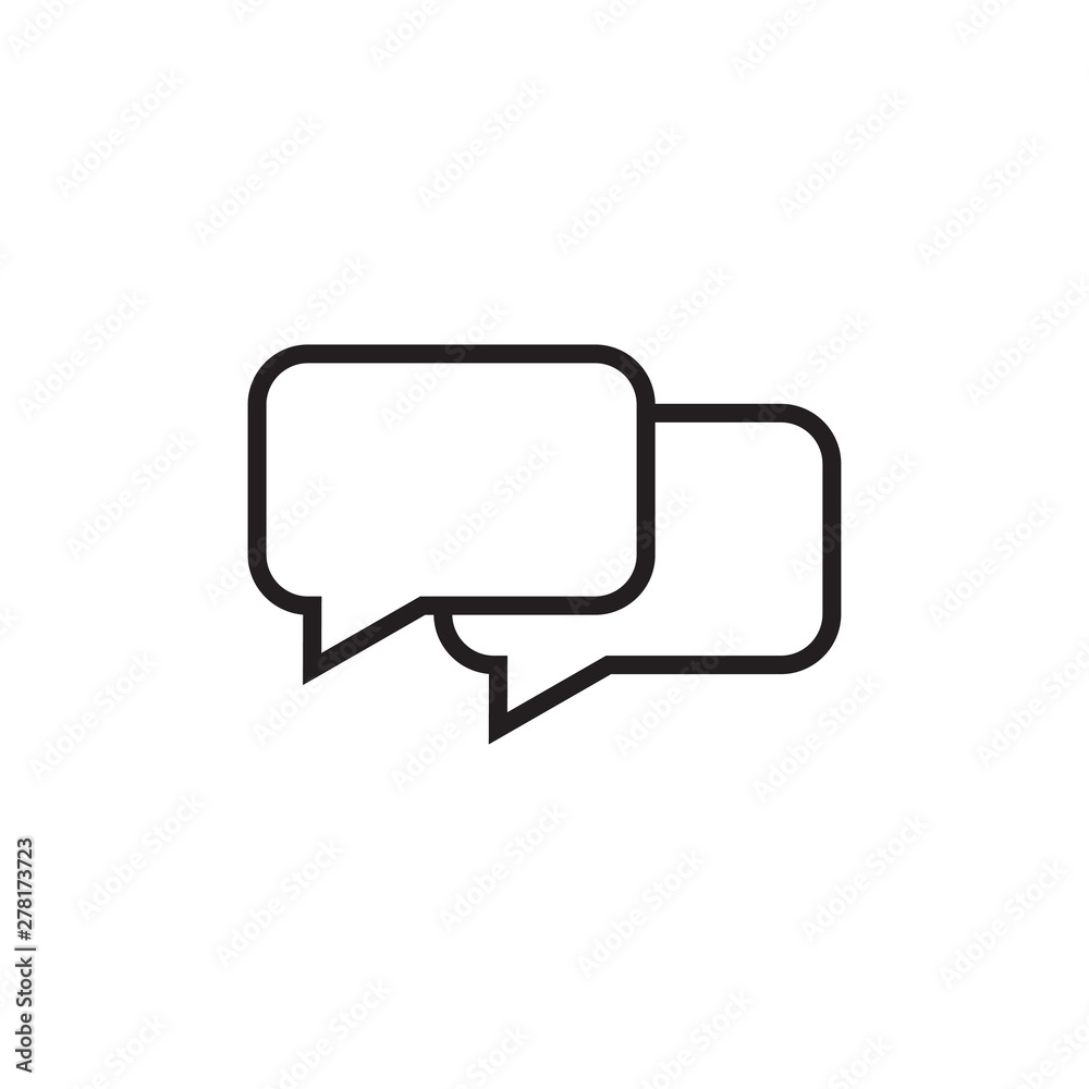 bubble speech icon v bubble speech icon v