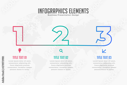 three steps infpgraphic timeline template photo