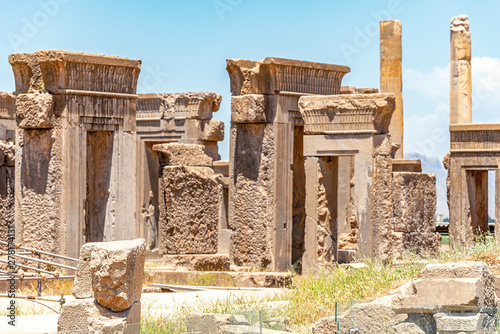 Hadish Palace, one of the complex in ancient Persepolis, ancient capital of old Persian Achaemenid Empire in Iran photo