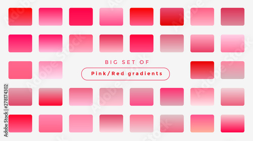 Big set of soft pink gradients