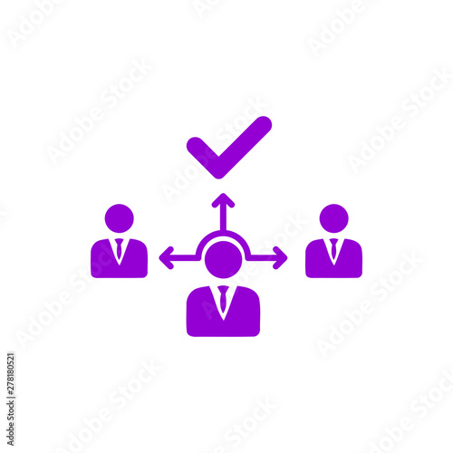 Business decision, business plan, decision making, management, plan, planning, strategy violet color icon