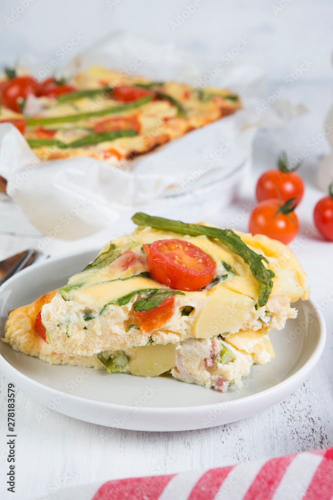 Delicious Frittata with vegetables for Breakfast