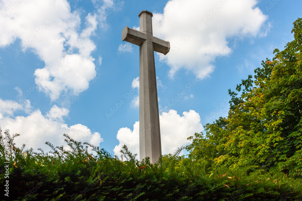 Cross on a hill at head of Cemetery Cross on a hill at head of Cemetery