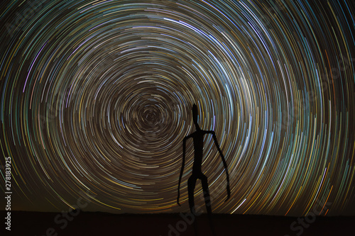 Lake Ballard Statues Star Trails, Western Australia