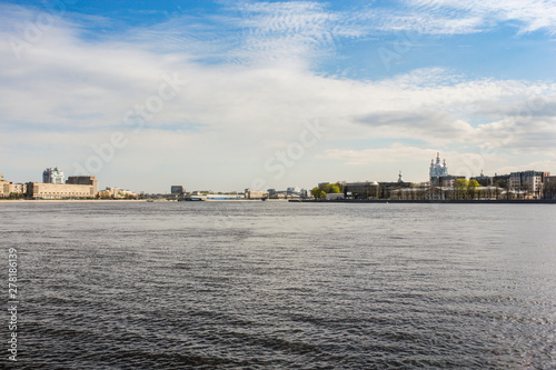 View of the embankments of St. Petersburg.