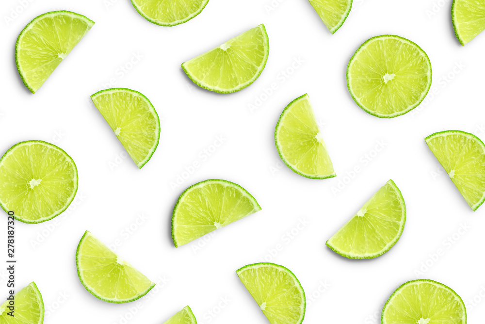 Lime slices as pattern