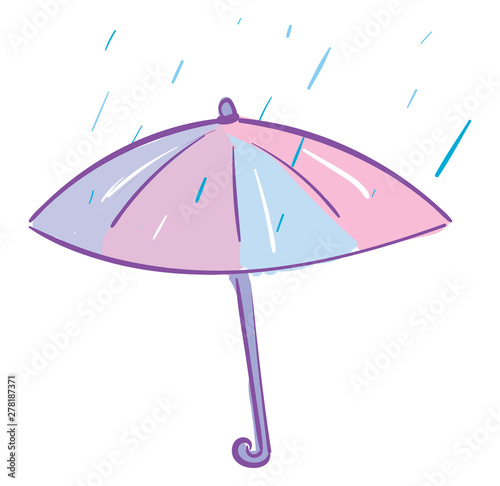 An umbrella, vector or color illustration.