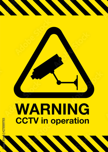 Cctv warning sign