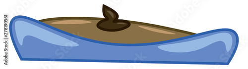 A blue sandbox, vector or color illustration.