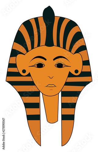 An ancient sarcophagus coffin, vector or color illustration.