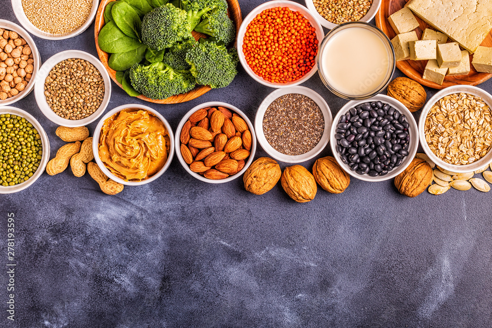 Healthy diet vegan food, veggie protein sources. Healthy diet vegan food, veggie protein sources.