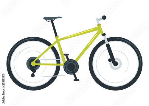Mountain bike flat vector illustration