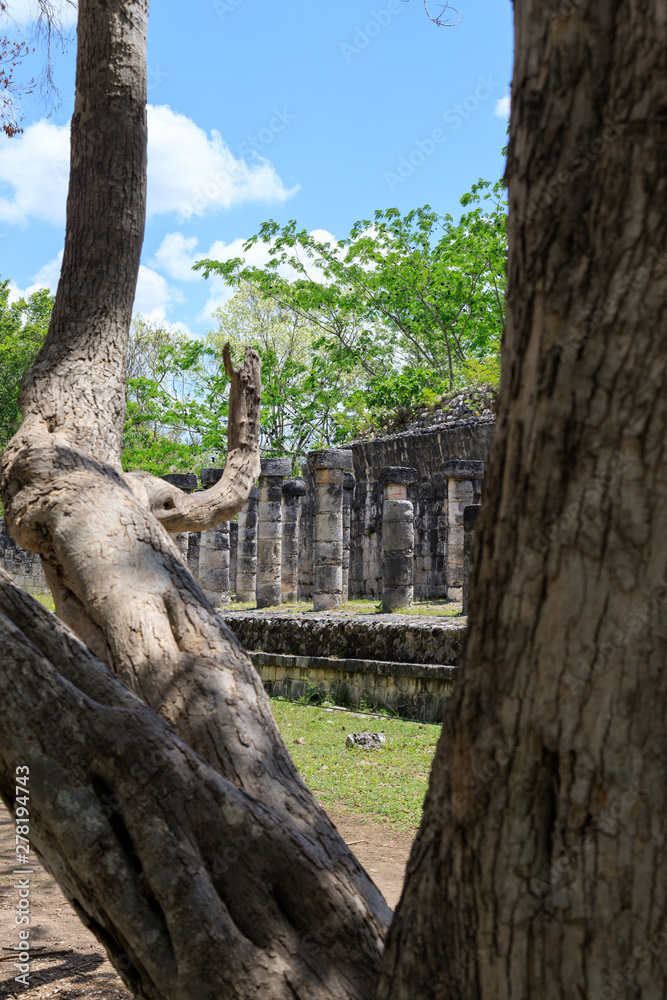 A sunny day at chichen itza in mexico A sunny day at chichen itza in mexico
